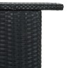 Table de bar de jardin Noir 120x55x110 cm Résine tressée 