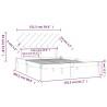 Cadre de lit sans matelas gris 150x200 cm bois massif 