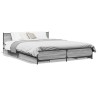 Cadre de lit avec tiroirs sans matelas sonoma gris 150x200 cm 