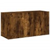 Unités murales TV 4 pcs chêne fumé bois d'ingénierie 