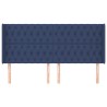 Tête de lit avec oreilles Bleu 183x16x118/128 cm Tissu 