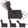 Fauteuil inclinable Marron foncé Tissu 