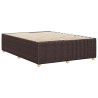 Cadre de lit sans matelas marron foncé 140x200 cm tissu 