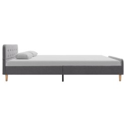 Cadre de lit Gris clair Tissu 140 x 200 cm 