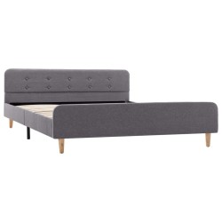 Cadre de lit Gris clair Tissu 140 x 200 cm 