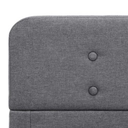 Cadre de lit Gris clair Tissu 140 x 200 cm 