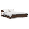 Cadre de lit avec tiroirs sans matelas chêne marron 150x200 cm 