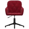 Chaises pivotantes à manger lot de 2 Rouge bordeaux Velours 