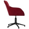 Chaises pivotantes à manger lot de 2 Rouge bordeaux Velours 