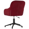 Chaises pivotantes à manger lot de 2 Rouge bordeaux Velours 