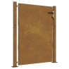 Portail de jardin 105x130 cm acier corten 