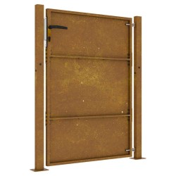 Portail de jardin 105x130 cm acier corten 