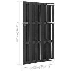 Portillon WPC 100x180 cm Gris 