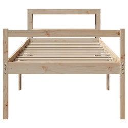 Lit pour personne âgée avec tête de lit sans matelas 90x190 cm 