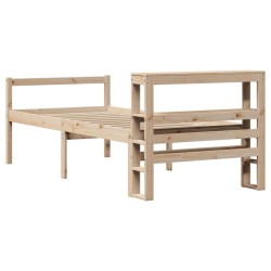 Lit pour personne âgée avec tête de lit sans matelas 90x190 cm 
