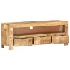 Meuble TV 110x30x40 cm Bois de manguier brut 