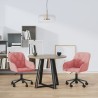 Chaises pivotantes à manger lot de 2 Rose Velours 