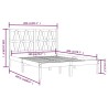Cadre de lit sans matelas marron miel bois massif 200x200 cm 