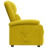 Fauteuil inclinable jaune velours 