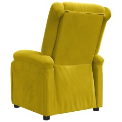 Fauteuil inclinable jaune velours 