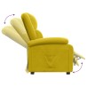 Fauteuil inclinable jaune velours 
