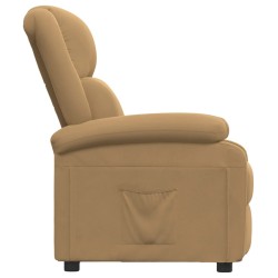 Fauteuil inclinable Marron Velours 