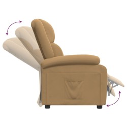 Fauteuil inclinable Marron Velours 