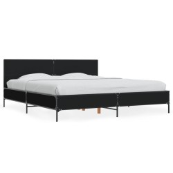 Cadre de lit sans matelas noir 180x200 cm 