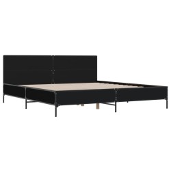 Cadre de lit sans matelas noir 180x200 cm 