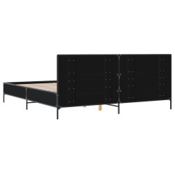 Cadre de lit sans matelas noir 180x200 cm 
