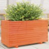 Jardinière cire marron 90x40x49,5 cm bois de pin massif 