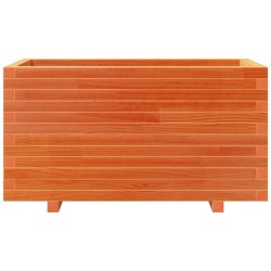 Jardinière cire marron 90x40x49,5 cm bois de pin massif 