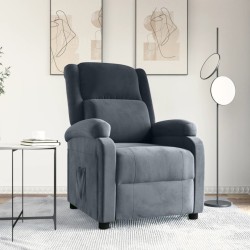 Fauteuil inclinable Gris foncé Velours 