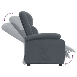 Fauteuil inclinable Gris foncé Velours 