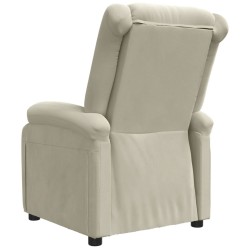 Fauteuil inclinable Crème Velours 