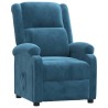 Fauteuil inclinable bleu velours 