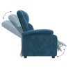 Fauteuil inclinable bleu velours 