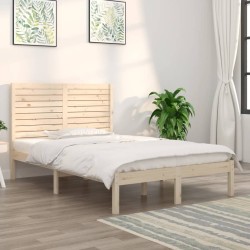 Cadre de lit sans matelas 135x190 cm bois massif 