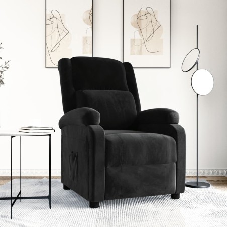 Fauteuil inclinable noir velours 