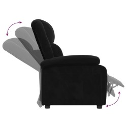 Fauteuil inclinable noir velours 