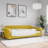 Lit de repos sans matelas jaune 100x200 cm velours 