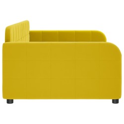 Lit de repos sans matelas jaune 100x200 cm velours 