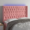 Tête de lit à LED Rose 163x16x118/128 cm Velours 