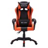 Fauteuil de jeux vidéo avec LED RVB Orange et noir Similicuir 