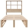 Lit bibliothèque sans matelas 90x200 cm bois massif 