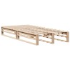 Lit bibliothèque sans matelas 90x200 cm bois massif 
