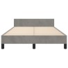 Cadre de lit sans matelas gris clair 120x190 cm velours 