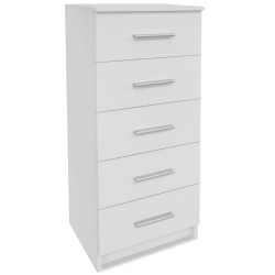 Commode haute bois d'ingénierie 41x35x106 cm Blanc 
