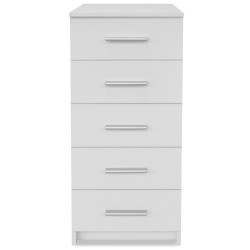 Commode haute bois d'ingénierie 41x35x106 cm Blanc 