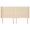 Tête de lit avec oreilles Crème 203x16x118/128 cm Tissu 